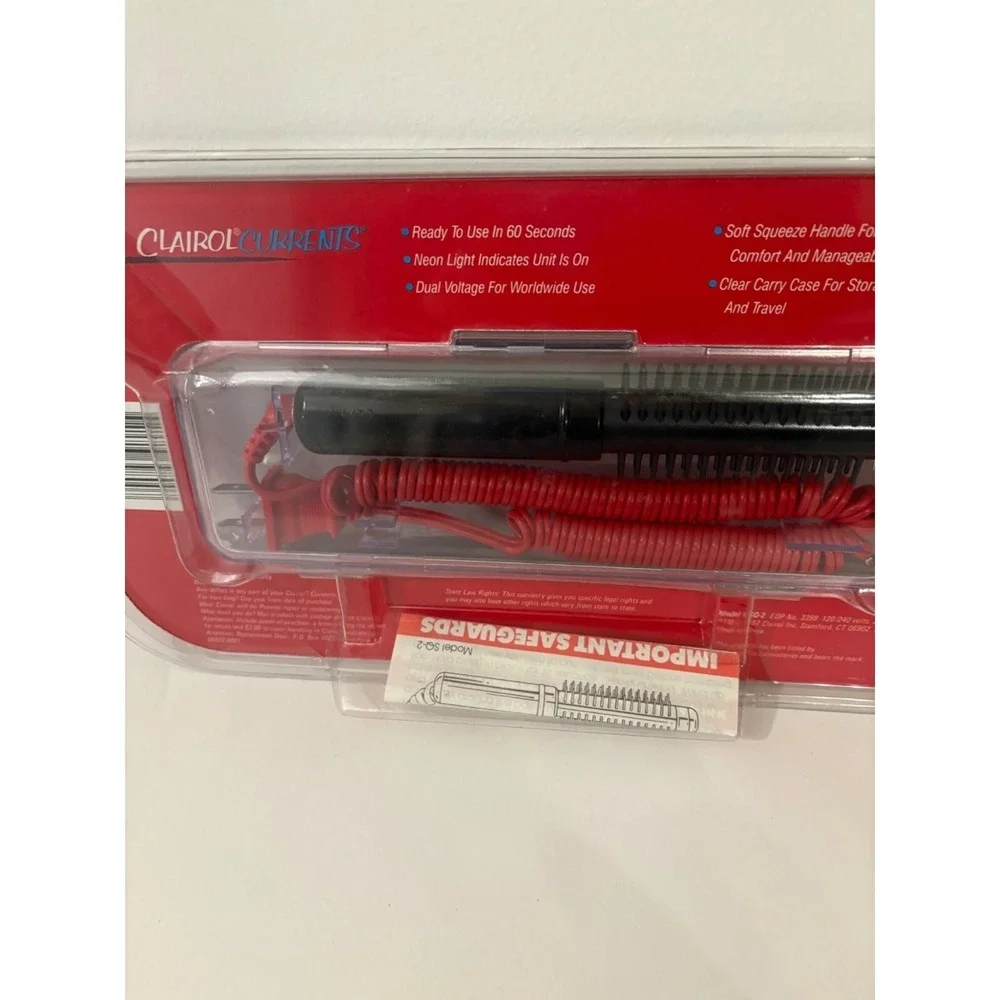 Clairol Currents Styling Brush With Carry Case & Neon‎ Light Model SQ 2 Sealed